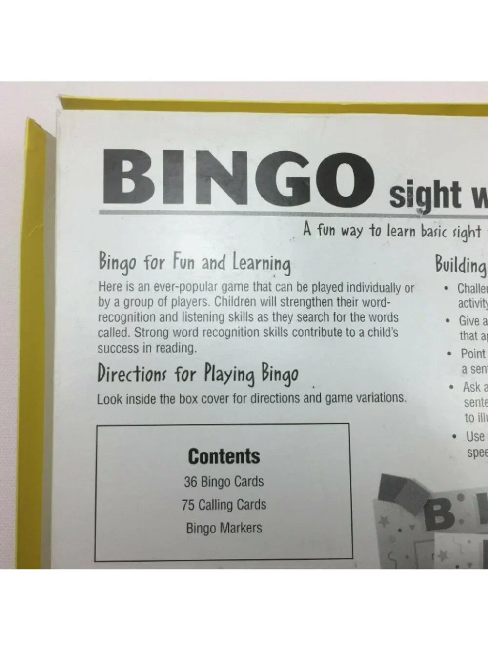 McGraw-Hill BINGO Card Game Sight Word Challenge Classroom Calling Cards Markers